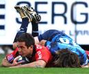 Toulouse's Florian Fritz touches down for a try