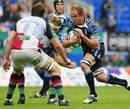 Cardiff Blues' Xavier Rush takes on the Harlequins defence