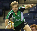 Connacht wing Fionn Carr dives in to score
