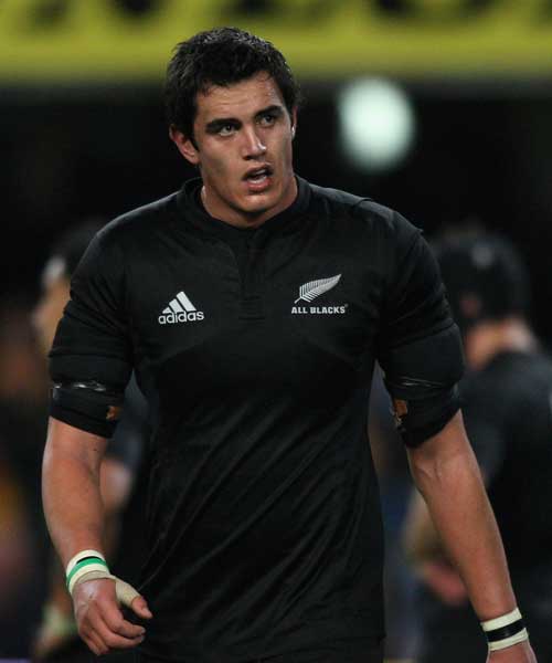 New Zealand lock Isaac Ross trudges from the field