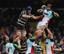 Harlequins lock George Robson claims a lineout