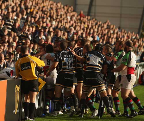 Tempers flare at Sixways