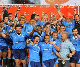 The Blue Bulls celebrate after winning the 2009 Currie Cup, Blue Bulls v Cheetahs, Currie Cup Final, Loftus Versfeld, October 31, 2009