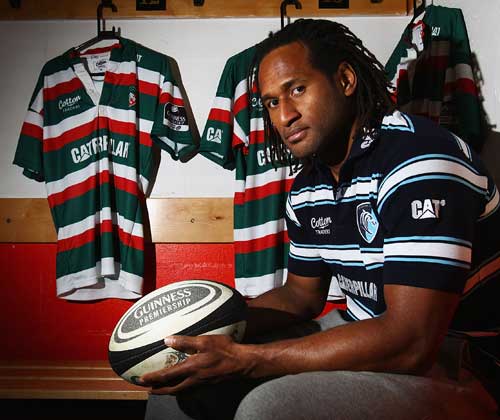 Leicester Tigers wing Lote Tuqiri poses