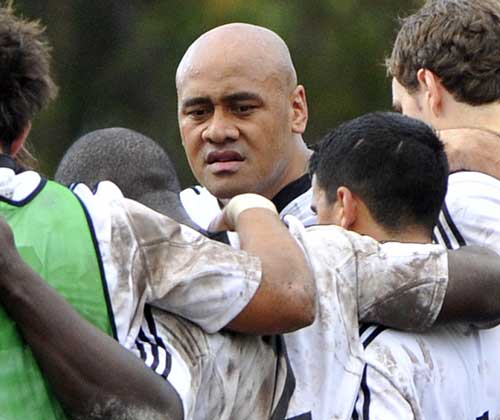 Jonah Lomu pictured during a Marseille Vitrolles training session