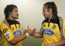 Tana Umaga and Rodney So'oialo following the Super 14 final