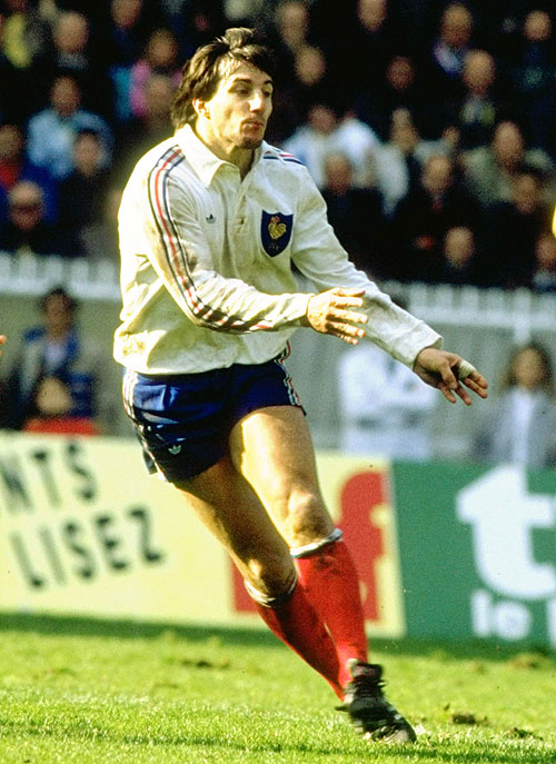 Philippe Sella in action against Scotland in 1989