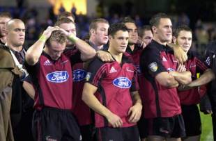 Crusaders players look disconsolate 