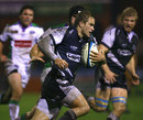 Sale centre Mathew Tait takes on the Leeds defence