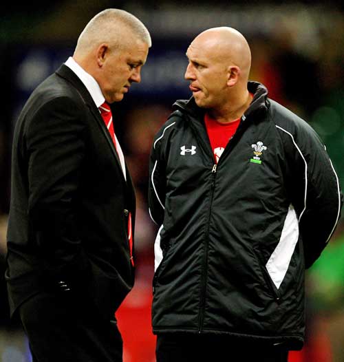 Wales coach Warren Gatland and his assistant Shaun Edwards