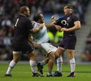 Rodrigo Roncero is at the centre of a bout of fisticuffs with Dylan Hartley and Tim Payne