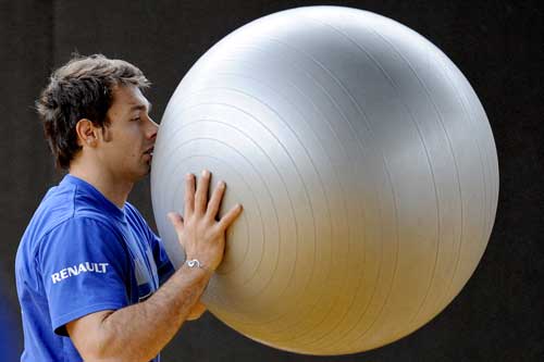 France's Vincent Clerc takes part in an indoor training session
