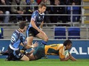 Try time for Australia's Kurtley Beale against the Blues