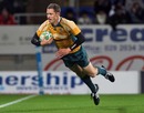 Australia's Luke Morahan dives over to score a try