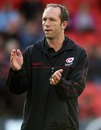 Saracens director of rugby Brendan Venter encourages his side