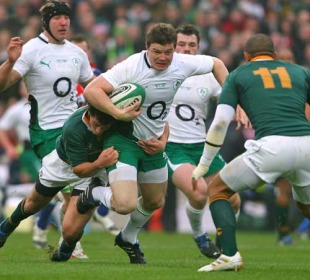 Ireland's Brian O'Driscoll takes the attack to South Africa, Ireland v South Africa, Croke Park, Ireland, November 28, 2009