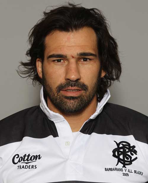 South African lock Victor Matfield poses for a Barbarians headshot