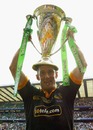 Wasps scrum-half Rob Howley poses with the Heineken Cup