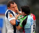 Sale's Lee Thomas and Harlequins' Rob Dickson square up