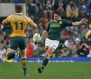 South Africa's Morne Steyn puts boot to ball