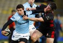 Leicester scrum-half Ben Youngs breaks a tackle