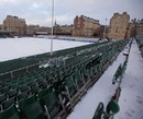 Bath's Recreation Ground is blanketed by snow