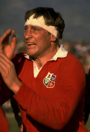 Willie John McBride contests a line-out against South Africa in 1974