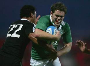 Darren Cave in action for Ireland A