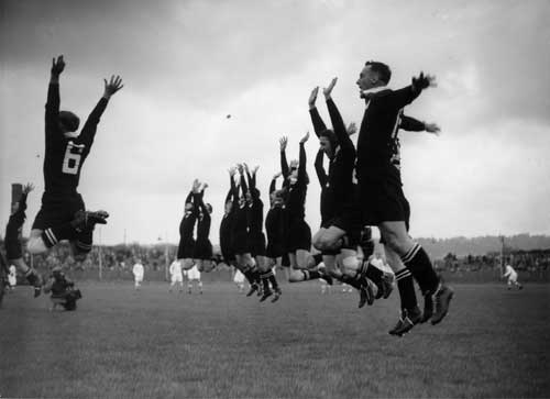 New Zealand perform the Haka, c.1953.