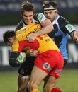 Glasgow's Thom Evans makes a tackle