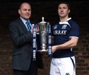 Scotland head coach Andy Robinson and captain Chris Cusiter pose with the Six Nations trophy