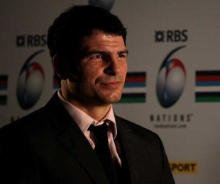 France coach Marc Lievremont talks to the media at the 2010 Six Nations launch, Hurlingham Club, London, January 27, 2010