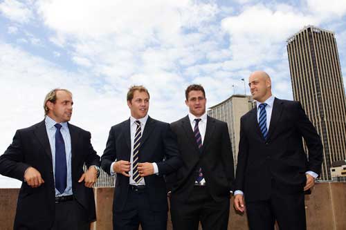 Phil Waugh, Stephen Hoiles, James Horwill and Nathan Sharpe