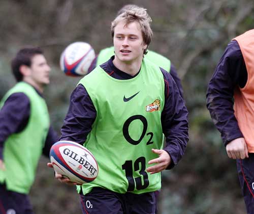 England's Mathew Tait takes part in a training session