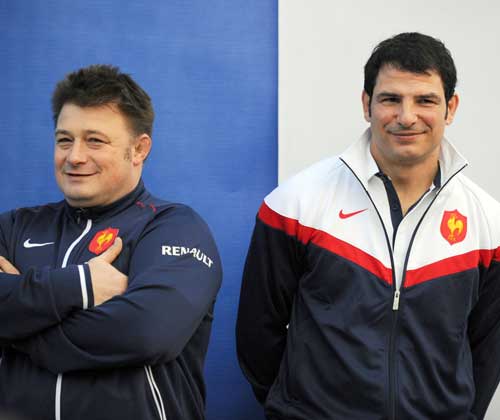 France forwards coach Didier Retière and head coach Marc Lievremont