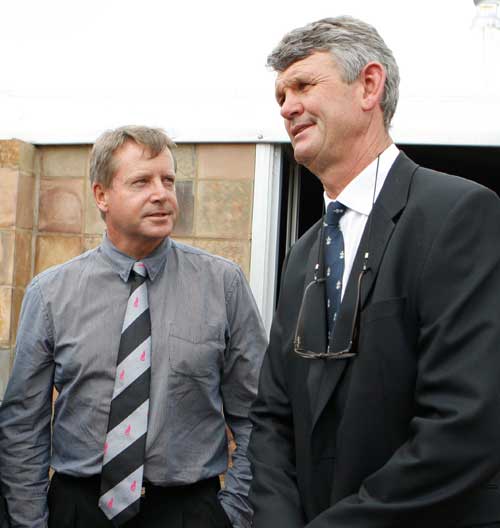 Former Springboks Johan Heunis and Morne du Plessis
