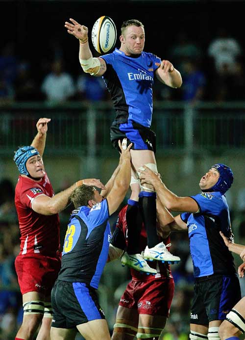 The Western Force's Richard Brown claims a lineout