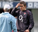 England's Toby Flood processes some instruction