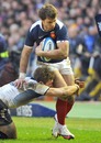France winger Vincent Clerc evades the Scotland defence