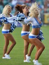 The Blues' cheerleaders add some razzle-dazzle to their clash with the Hurricanes