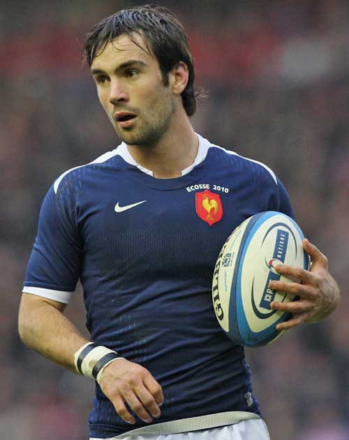France scrum-half Morgan Parra claims the ball