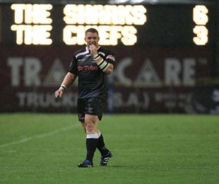 The Sharks' John Smit is sent to the sin bin, Sharks v Chiefs, Super 14, Kings Park, Durban, South Africa, February 13, 2010