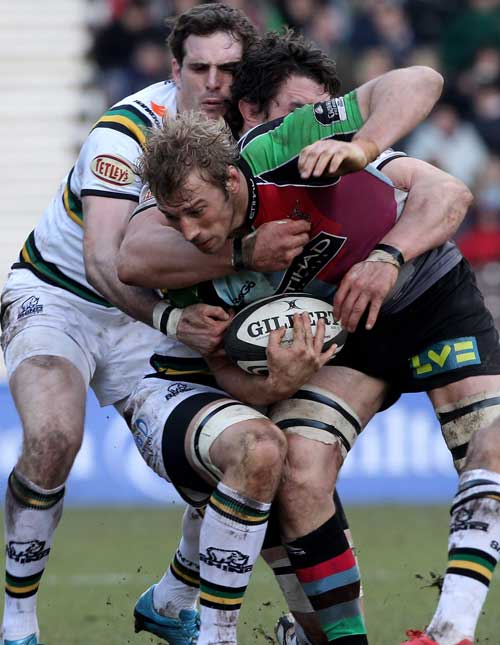 Northampton get to grips with Harlequins' Chris Robshaw 