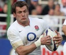 England's Mark Cueto takes on the Italy defence
