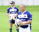 Stormers scrum-half Ricky Januarie gets involved during training