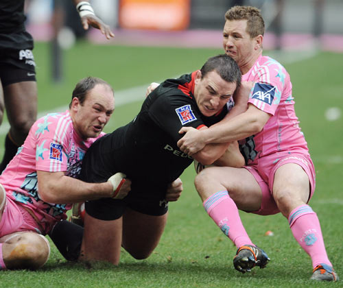 Toulouse's Louis Picamoles is taken to ground